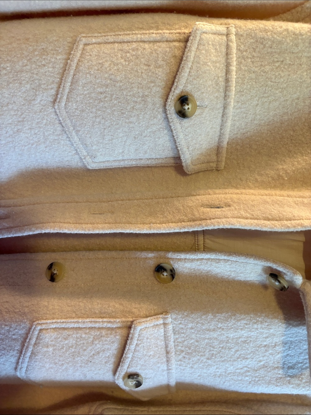 Wilfred- Cream Button-Front Wool Jacket - Picture 3 of 4